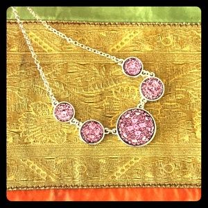 Silver Purple Crystal Necklace Liz Claiborne